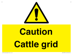 Caution Cattle grid